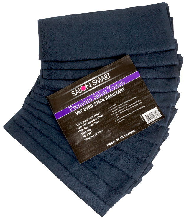 Salon Smart Premium Black Towels 12PK