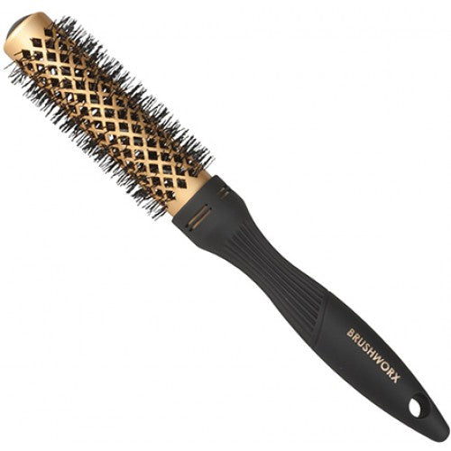 Brushworx Gold Ceramic Hot Tube Hair Brush – Small 25mm