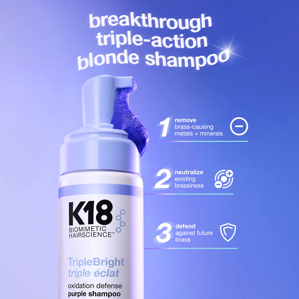 K18 TripleBright Oxidation Defense Purple Shampoo 125ml