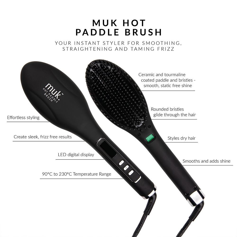 Muk Hot Paddle Hair Straightener Brush