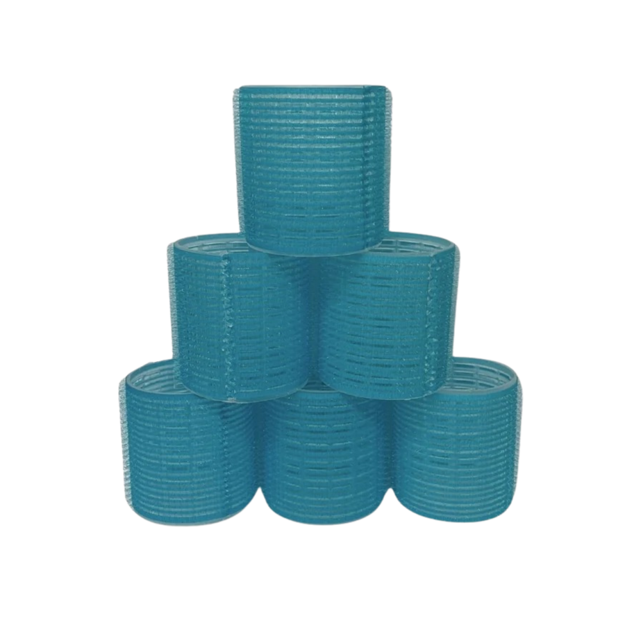 Velcro Rollers Light Blue Pk 6 57mm