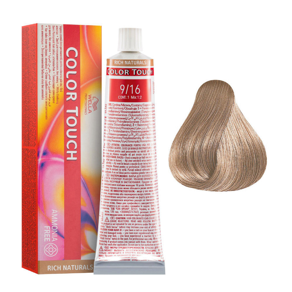 Color Touch Rich 916 Very Light Blonde Ash Violet 60 mL - Hair & Beauty  products New Zealand