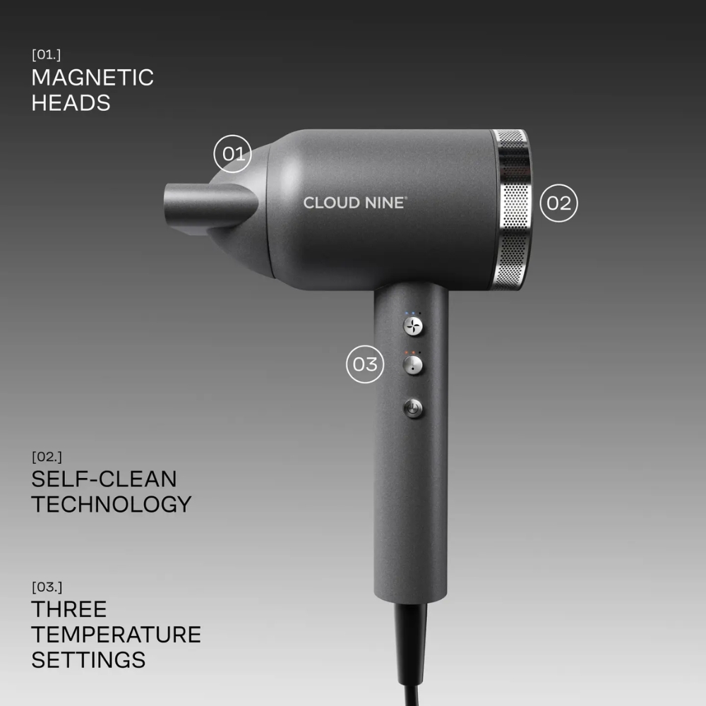 Cloud Nine The Airshot Pro Hair Dryer Starlight Grey - Image 3